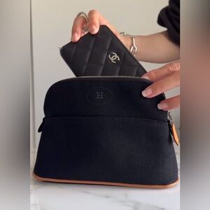 Hermes Black and Tan Crossbody Bag